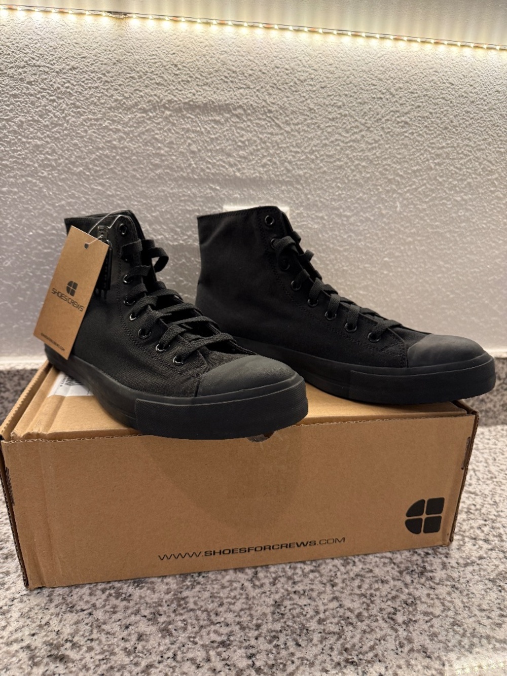 Shoes For Crews Pembroke Canvas High Top Work Shoes Men's 12 Women's 13.5 NWT